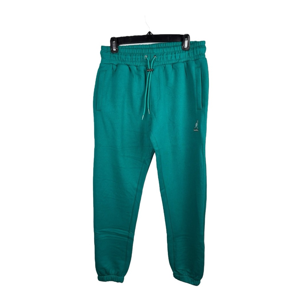Kangol Sweatpants Mens Small Teal Streetwear Joggers Drawstring Logo Casual